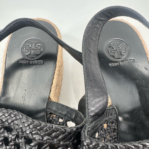 Tory Burch Dandy Chunky Platform Woven Espadrilles Sandals Size 11 - Picture 6 of 6